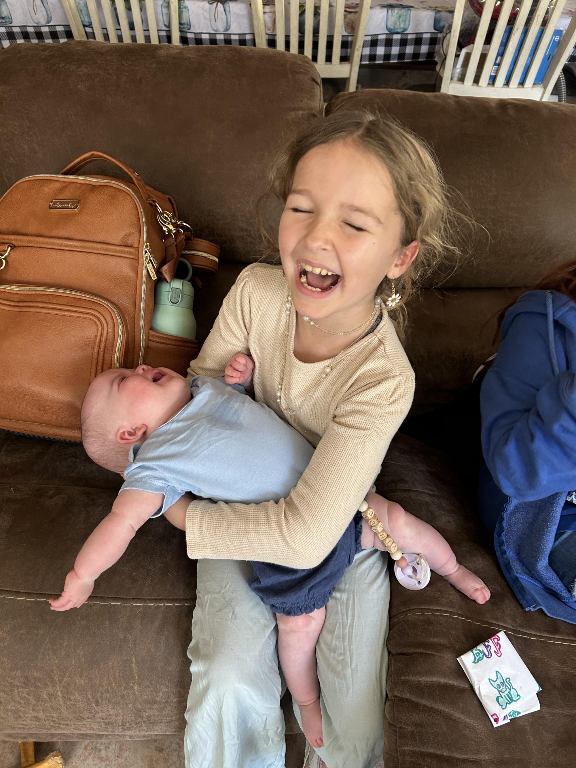 Sophie meeting Presley for the first time