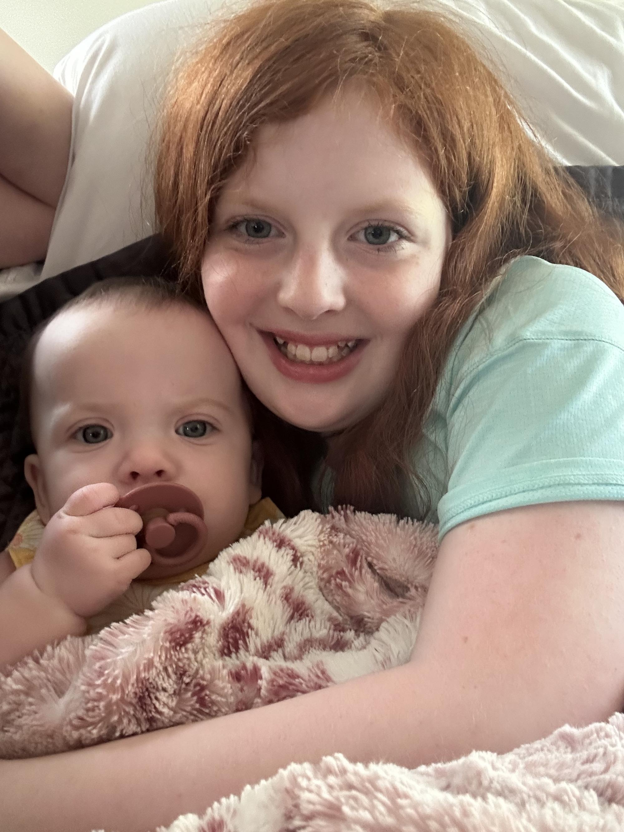 Snuggles with Sissy