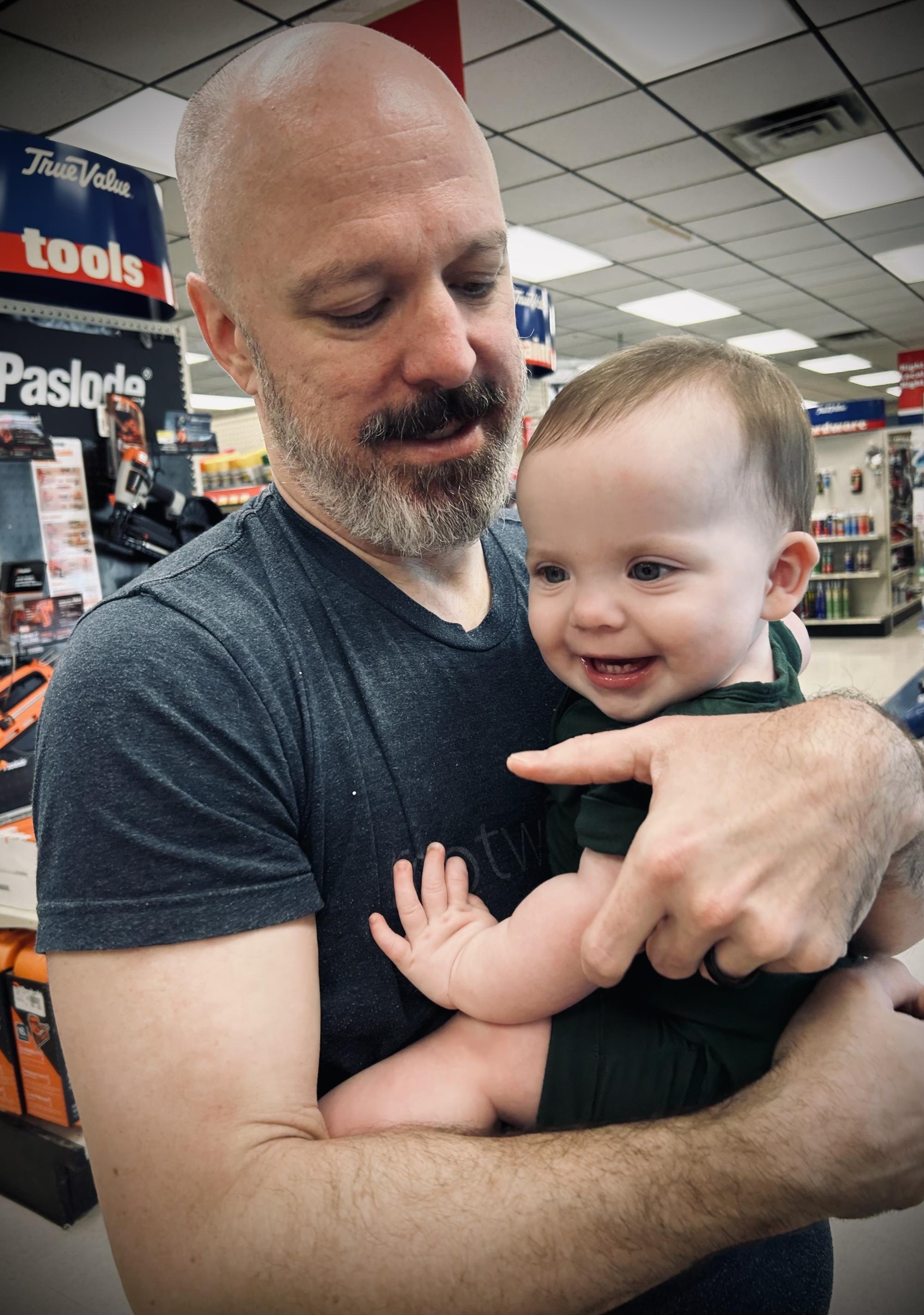 Taking daddy to the hardware store